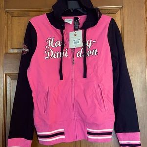 Genuine Harley Davidson MotorClothes hooded zip sweatshirt size M